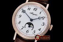 Breguet Classique MoonPhase Diam RG/LE White MY9015 Mod