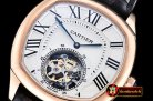 Replica Cartier Drive De Cartier Tourbillon RG/LE White Tourbill