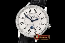 Jaeger Le Coultre Master Ultra Thin Moon Ladies SS/LE White ZF MY9015 Mod