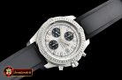Breitling Colt 44mm Chronograph Automatic SS/RU Wht/Stk A7750