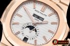 Patek Philippe Nautilus GMT MoonPhase RG/RG White Asia 23J Calen