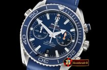 Replica Omega Planet Ocean 45mm Chrono TI/RU BP Blue A7750 Mod93
