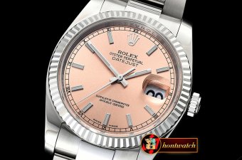 Rolex Datejust DJ 36mm Oyst Flt 904L SS/SS Rose Stick ARF A3135 Mod