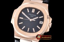 PP0197 - Nautilis Jumbo 18K Wrapped RG/LE Black BP Miyota 9015