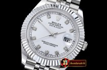 Rolex Yachtmaster DJ2 41mm Jub Flt SS/SS White Diams BP Asia 323