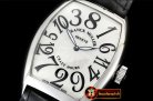 Franck Muller Crazy Hours Curvex Mens SS/LE White/Black Asia 21J Mod