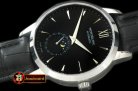 MB057D - Star Calendar Moonphase SS/LE Black M-9105
