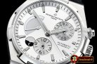 Vach. Constantine Overseas Dual Time Power Reserve SS/RU Wht TWA A1222