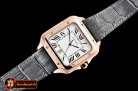 Cartier Santos De Cartier 2018 Ladies RG/LE Wht Swiss Qtz