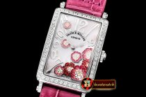 Franck Muller Long Island Peony DIAM/SS/LE (Red) Pink MOP Swiss Qtz