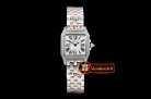 Cartier Santos Demoiselle Mens Diams SS/SS Wht Swiss Quartz