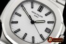 Patek Philippe Nautilus Mens 40mm SS/SS White Stk PF Miyota 9015