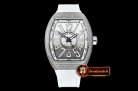 Franck Muller Vanguard Mens V45 Diams SS/LE/RU Silver Wht ABF A2824