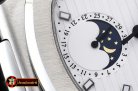 Replica Patek Philippe Nautilus MoonPhase SS/LE White MY9015