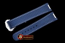 Omega Light Blue Rubber Strap for 2018 Aqua Terra 41mm