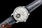 Jaeger Le Coultre Master Grande Trad. Tourb. Cylindrique SS/LE Wht Tourb
