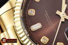 Rolex Daydate 36mm Flt YG/YG Brown Diam BP Swiss 2836