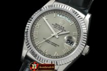 Replica Rolex DayDate Fluted Grey Roman SS/LE Asian 2813