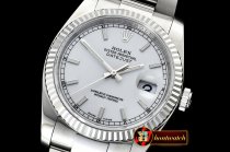 Rolex Datejust DJ 36mm Oyst Flt 904L SS/SS Pearl White ARF A3135 Mod
