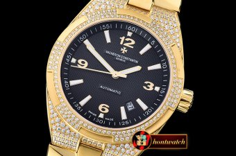 VACH. CONSTANTINE Overseas Ref.47074 Diams YG/YG Black MY8215 Mo