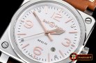 Replica BELL & ROSS BR03-92 SS/LE White/Rose Gold Miyota 9015