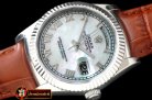 Replica Rolex DayDate Fluted M-Wht Roman SS/LE Asian 2813