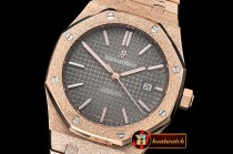 Audemars Piguet Royal Oak 15400 Frosted RG/RG Grey Asia 21J Mod 3120