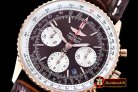Replica Breitling Navitimer RG/LE Brown Asia 7750 Mod