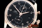 IWC Portugieser Chronograph Classic RG/LE Black YLF A7750