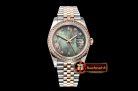 Rolex DateJust 36mm Jub Diam RG/SS Blk MOP/Dm BP A2813