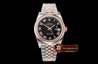 Rolex DateJust 36mm Jub Dome RG/SS Black/Rmn BP A2813