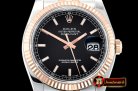 Rolex Datejust Man DJ 36mm Jul Flt 904L RG/SS Blk/Stk ARF A3135 Mod