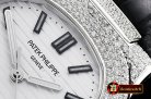 Patek Philippe Nautilus Mens 40mm Diams SS/LE White Sticks MY9015 Mod