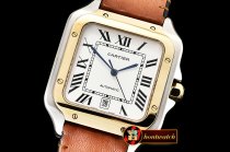 Cartier Santos De Cartier 2018 Mens YG/SS/LE (Org) Wht Miyota