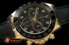 Replica Rolex Daytona 116528 YG/LE Black Diam A-7750 Sec@6