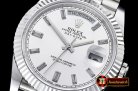 Rolex DayDate 228206 Flt SS/SS Silv Wht Diam BP Swiss 2836