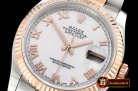 Rolex Datejust DJ 36mm Oyst Flt RG/SS White MOP Roman BP A3135 M