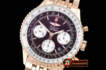 Replica Breitling Navitimer RG/RG Brown Asia 7750 Mod
