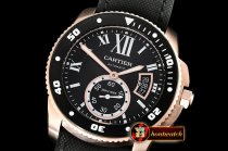 Cartier Calibre De Cartier Diver RG/NY/RU Blk TF MY8205 Mod