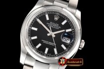 Rolex DateJust 36mm Oyst Dm 904L SS/SS Black/Stk GMF SA3135