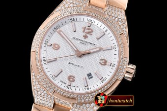 VACH. CONSTANTINE Overseas Ref.47074 Diams RG/RG White MY8215 Mo