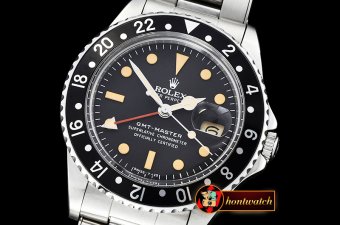 Rolex GMT Master Ref.1675 Black SS/SS Swiss 2836 Mod