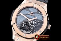 Fake Hublot Classic Fusion 45mm Tourbillon RG/LE Blue Asian 21J