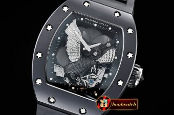 Richard Mille RM023 Cer Bez PVD/RU Eagle Black MY8125 Mod