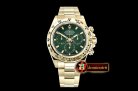 Rolex Daytona 116518 YG/YG Green/Stk ARF V2 A4130 Mod