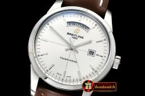 Breitling Transocean Day Date SS/LE White V7F Asia 2824