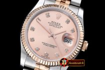 Rolex Datejust Man DJ 36mm Jub Flt RG/SS Rose Gold D BP A3135 Mo