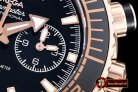 Replica Omega Planet Ocean Chrono RG/RG Black Asia7750 Mod 9301
