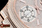 Patek Philippe Nautilus 5980 Full Diams RG/RG Diam Asia 7750 Mod