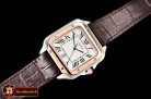 Cartier Santos De Cartier 2018 Mens RG/SS/LE Wht Swiss Qtz